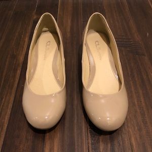 Chinese Laundry Nude “Marcie” Patent Wedge Sz 8.5